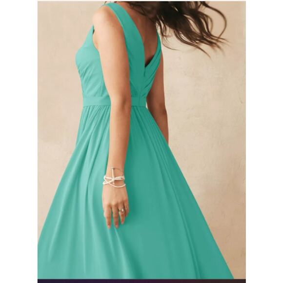 AW BRIDAL 6 S Tiffany Green Gwyneth Formal Wedding Guest maxi Dress NEW B109 - Picture 2 of 9
